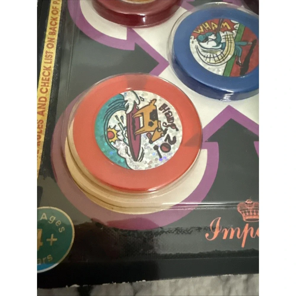 Pogs 1994 Crystal Slammer Whammers NOS Imperial Sealed Super Touch Acrylic 7451